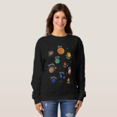 Sweatshirt Solar System Kids Planets Outer Space Knowledge Sc (Devant entier)
