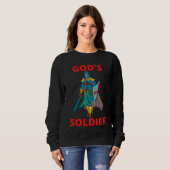 Sweatshirt Soldat de Dieu en armes Femmes (Devant entier)