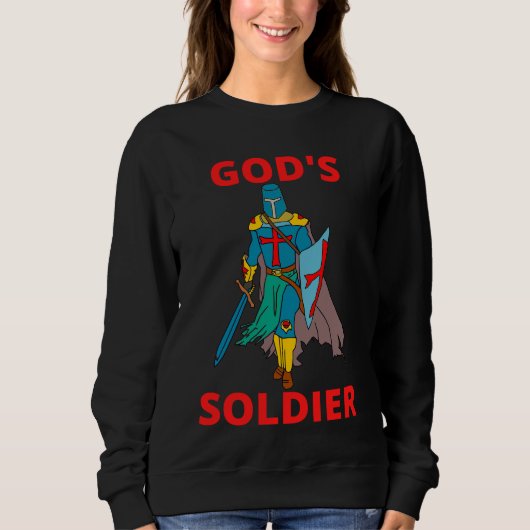 Sweatshirt Soldat de Dieu en armes Femmes (Devant)