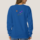Sweatshirt Soleil avec fleurs Art Abstrait à porter (Dos)