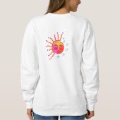 Sweatshirt Soleil et étoiles Art Abstrait à porter (Dos)