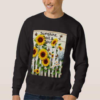 Sweatshirt Soleil Sol et Soul Fleurs de Jardin Monarch Butt