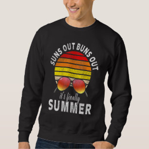 Sweatshirt Soleil Sortir Buns Son Dernier Été Rétro Vintage
