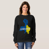 Sweatshirt Solidarité Slava Ukraini (Devant entier)