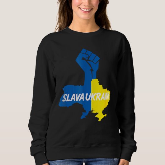Sweatshirt Solidarité Slava Ukraini (Devant)