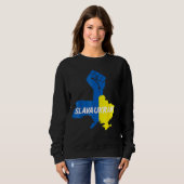 Sweatshirt Solidarité Slava Ukraini (Devant entier)