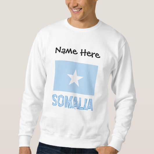 Sweatshirt Somalie Drapeau noir Personnalisation (Devant)
