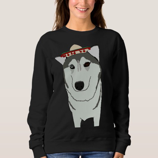 Sweatshirt Sombrero portant Husky (Devant)