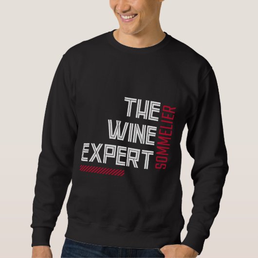 Sweatshirt Sommelier expert du vin (Devant)