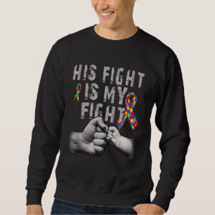 Sweatshirt Son Combat Est Ma Sensibilisation sur l'autisme De