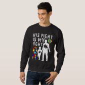 Sweatshirt Son Combat Est Ma Sensibilisation sur l'autisme De (Devant entier)