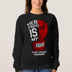 Sweatshirt Son combat est mon combat cardiopathie maladie cor