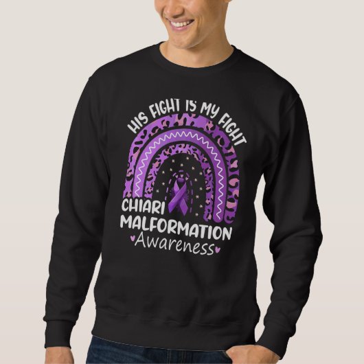 Sweatshirt Son Combat Est Mon Combat Chiari Malformation Awar (Devant)