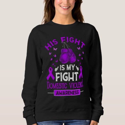 Sweatshirt Son Combat Est Mon Combat Contre La Violence Domes (Devant)