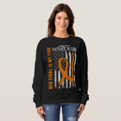 Sweatshirt Son Combat Est Mon Combat Mère En Leucémie De Droi (Devant entier)