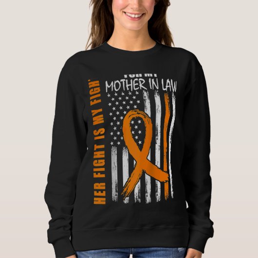 Sweatshirt Son Combat Est Mon Combat Mère En Leucémie De Droi (Devant)
