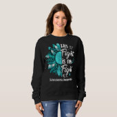 Sweatshirt Son Combat Est Mon Combat Turquoise Sunflower Scle (Devant entier)