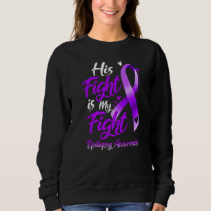 Sweatshirt Son Combat Est Mon Combattre Épilepsie Sensibilisa
