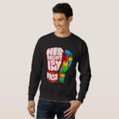 Sweatshirt Son Combat Est Mon Fight Sensibilisation sur l'aut (Devant entier)