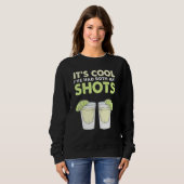 Sweatshirt Son Cool Ive A Eu Mes Deux Chaussures Vaccination (Devant entier)