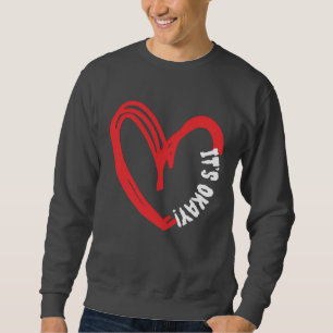 Sweatshirt son ok Coeur esthétique, belle paix mentale