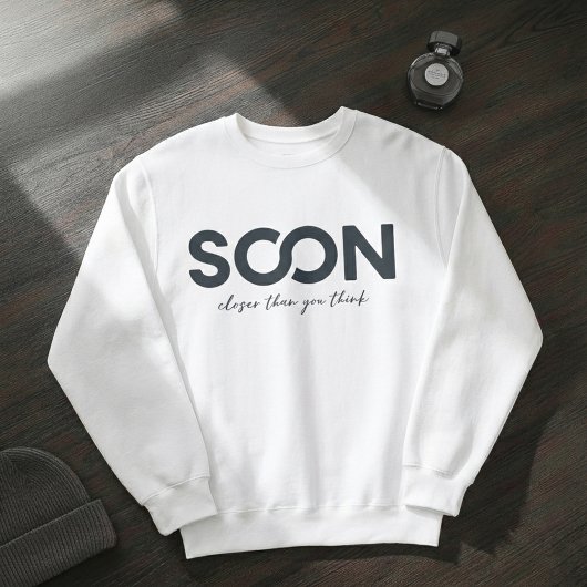 Sweatshirt SOON Minimal Statement Hoodie – Clean White 