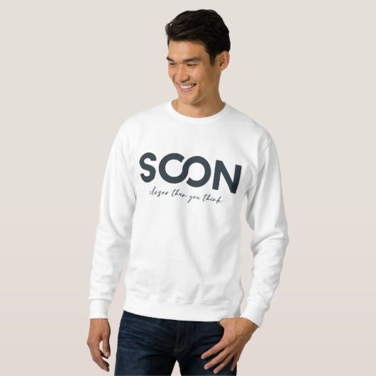 Sweatshirt SOON Minimal Statement Hoodie – Clean White  (Devant entier)