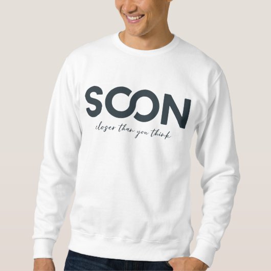 Sweatshirt SOON Minimal Statement Hoodie – Clean White  (Devant)