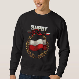 Sweatshirt Sopot Pologne Voyage Drapeau Polonais Polska