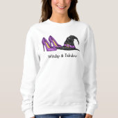 Sweatshirt Sorcière Casquette Et Talons Cute Witchy Halloween (Devant)