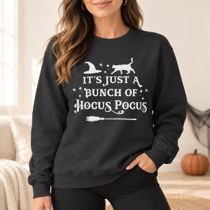 Sweatshirt Sorcière Chat Hocus Pocus Gris Foncé Femme Hallowe