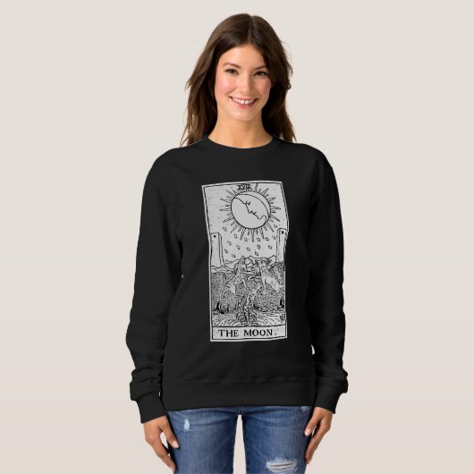 Sweatshirt Sorcière Craft Wiccan Card Witchy Gothic Scary Hal (Devant entier)