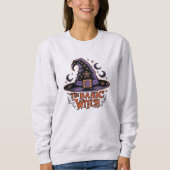 Sweatshirt Sorcière rétro Script Éffrayant Halloween Costume (Devant)