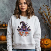 Sweatshirt Sorcière rétro Script Éffrayant Halloween Costume 