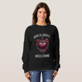 Sweatshirt Sorta Sweet Sorta Éffrayante gothique Funny Valent (Devant entier)