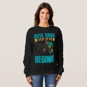 Sweatshirt Sortir Le Amusement Commence La Pêche Bait Pêche P (Devant entier)