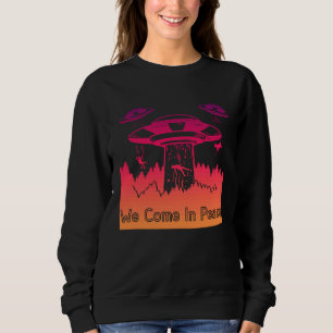 Sweatshirt Soucoupe volante OVNI Les astronautes sont Aliens 