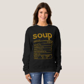 Sweatshirt Soupe Nutrition Fact Thanksgiving Noël (Devant entier)