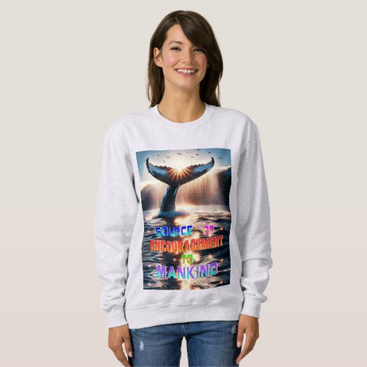 Sweatshirt Source D'Encouragement À L'Humanité (Devant entier)