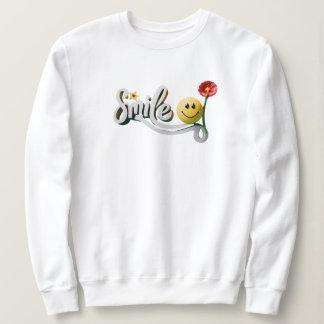 Sweatshirt Souriez, laissez fleurir votre sourire, design d'h