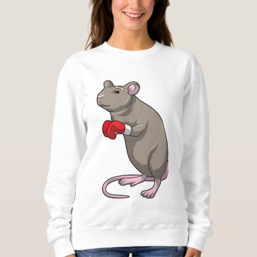 Sweatshirt Souris à Boxing avec gants de Boxing (Devant)