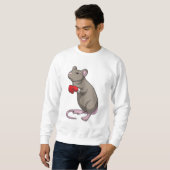 Sweatshirt Souris à Boxing avec gants de Boxing (Devant entier)