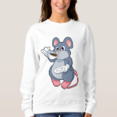 Sweatshirt Souris avec Café Cup (Devant)