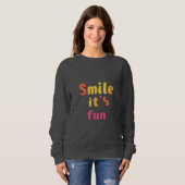 Sweatshirt Souris c'est amusant simplement femmes pleine slim (Devant entier)