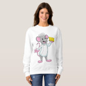Sweatshirt Souris comme cuire avec du fromage (Devant entier)