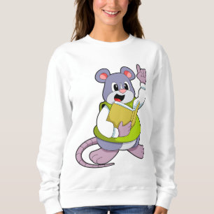 Sweatshirt Souris comme enseignant avec livre
