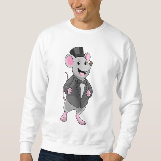 Sweatshirt Souris comme marié avec ruban (Devant)