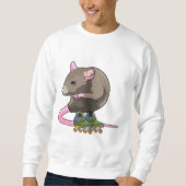 Sweatshirt Souris comme Patinage en ligne avec Patins en lign (Devant)