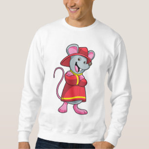 Sweatshirt Souris comme pompier avec casque