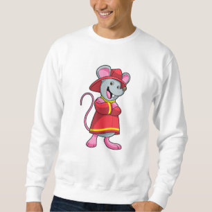 Sweatshirt Souris comme pompier avec casque